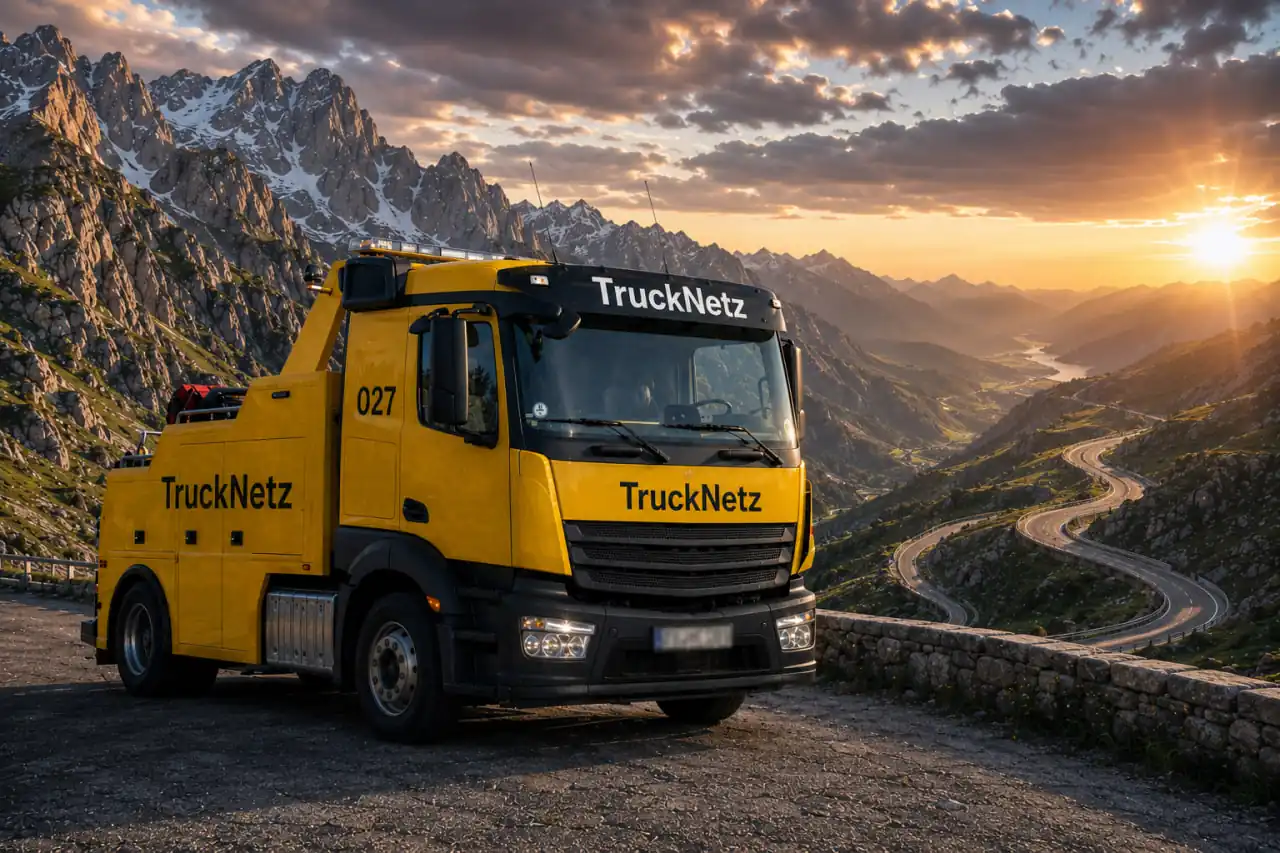 TruckNetz Abschleppdienst und Bergung für LKW in den österreichischen Alpen